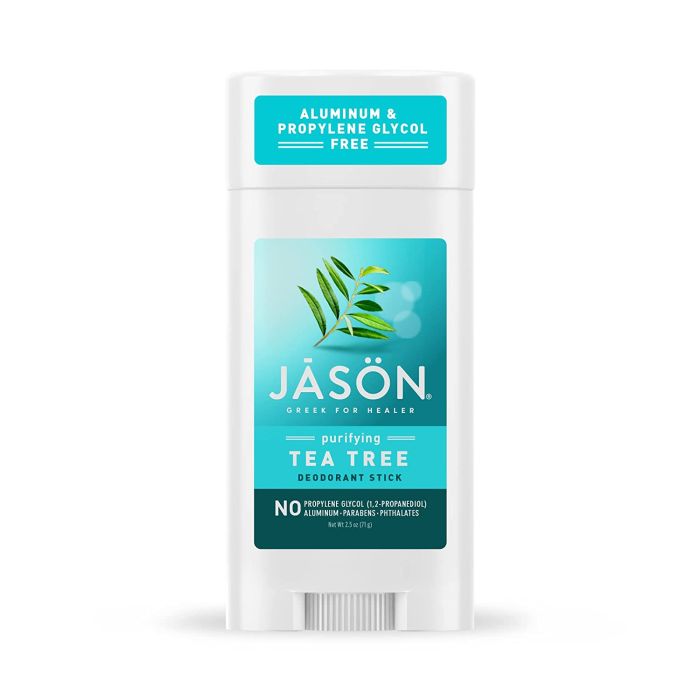Jason Purifying Tea Tree Deodorant Stick 2.5 Oz No Baking Soda Vegan - supplemynts.com