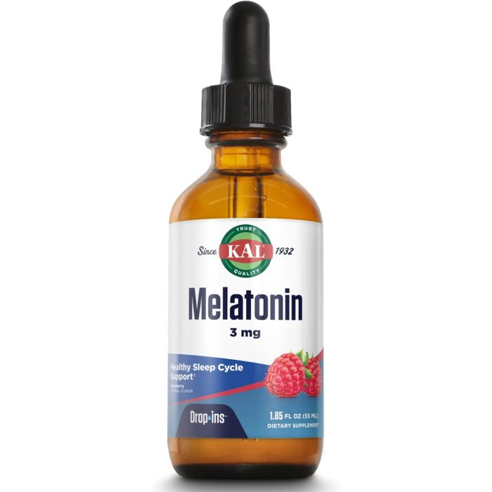KAL Melatonin 3mg DropIns Raspberry Flavor Healthy Sleep Support - supplemynts.com