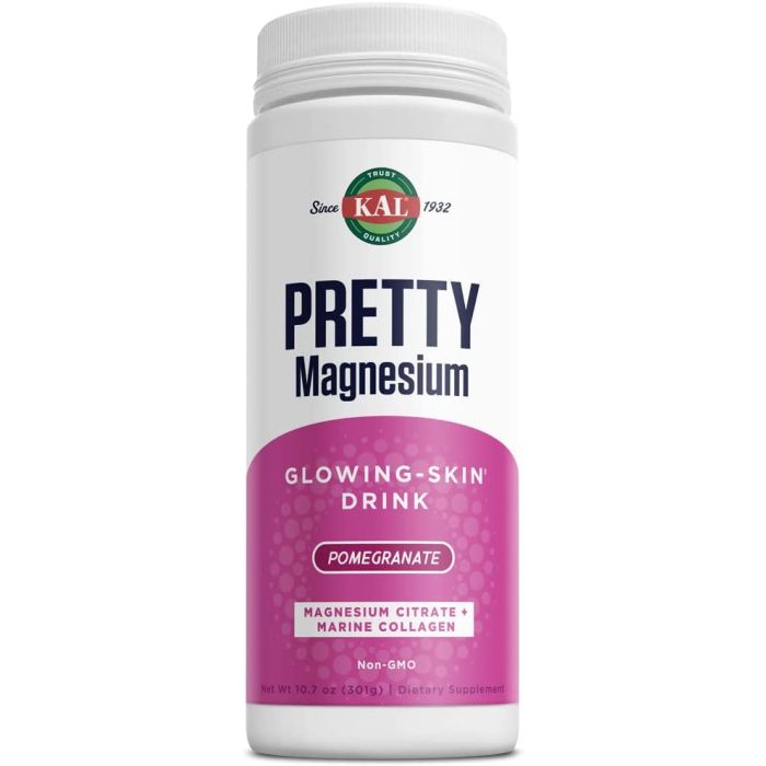 KAL Pretty Magnesium Citrate Powdered Drink Mix Pomegranate 10.7 Oz - supplemynts.com