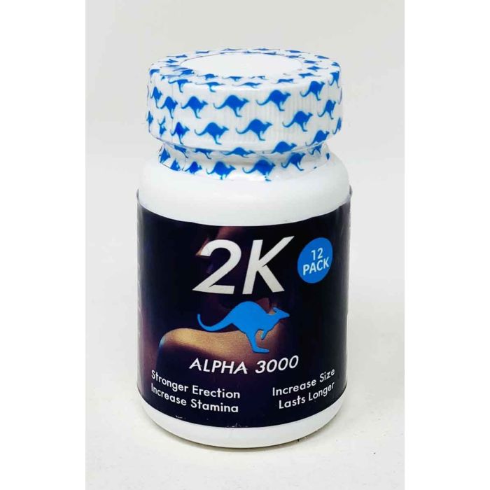 Kangaroo 2K Blue Alpha 3000 Male Enhancement 12 Pills Bottle - supplemynts.com
