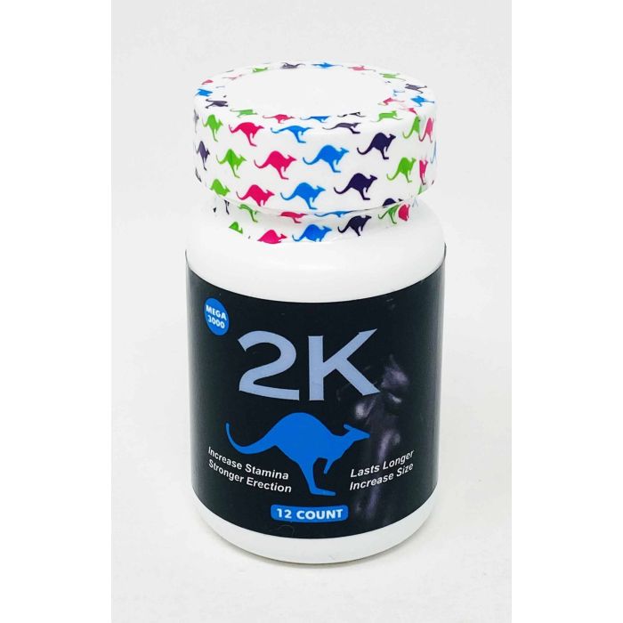 Kangaroo 2k Blue Mega 3000 Male Enhancements 12 Pills Bottle - supplemynts.com