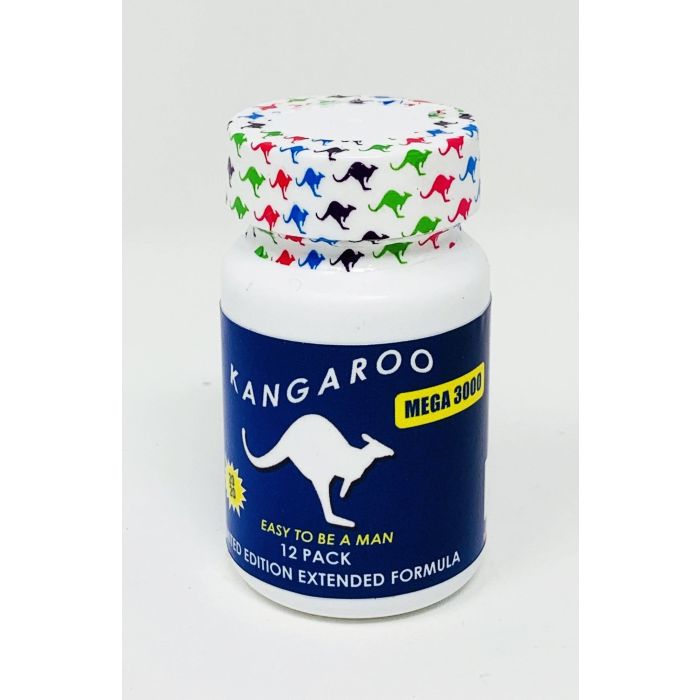 Kangaroo Mega 3000 Male Sexual Enhancer 12 Pill Bottle - supplemynts.com