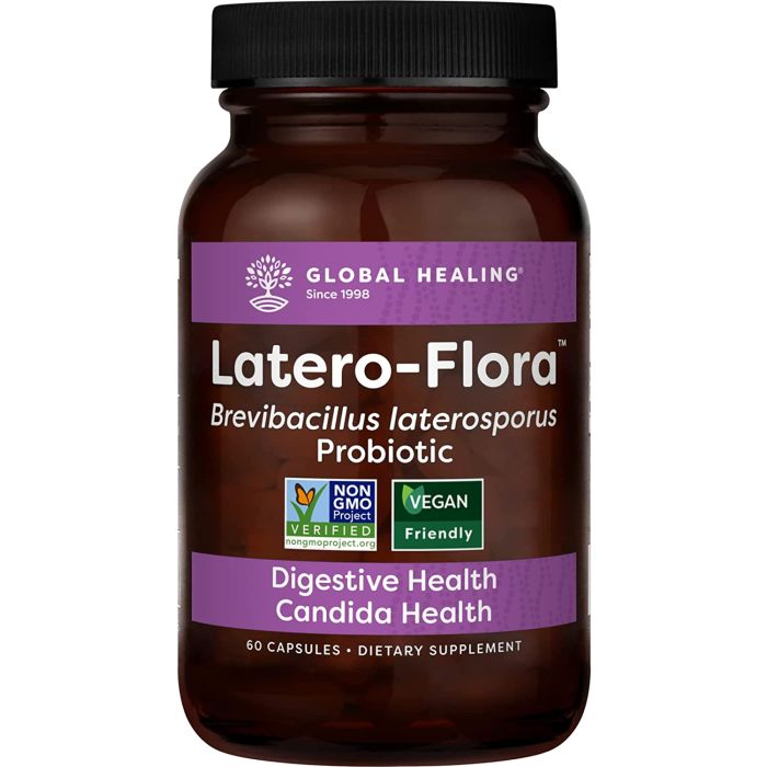 Latero Flora Digestion Support 60 Capsules Global Healing Non GMO - supplemynts.com