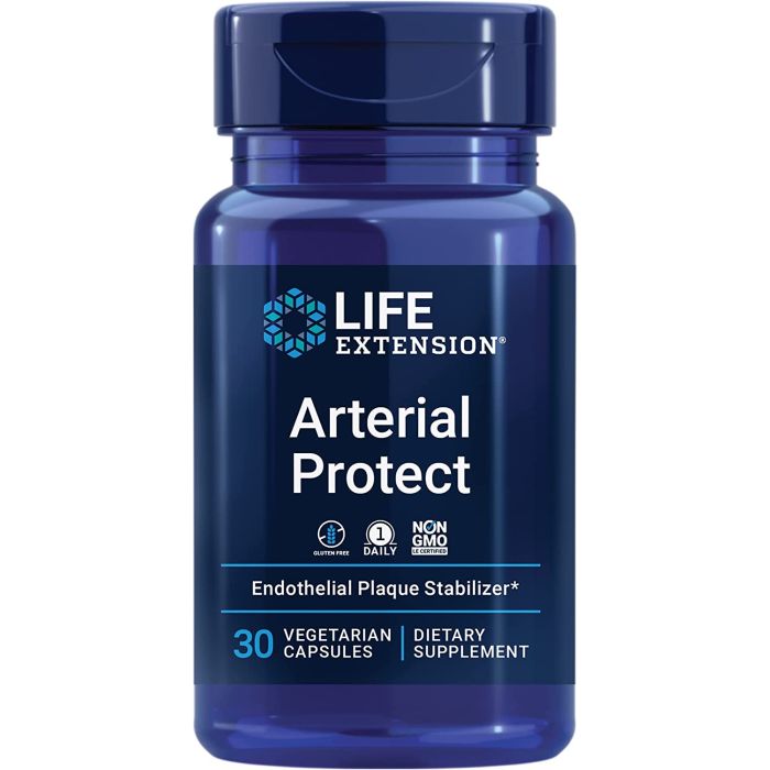 Life Extension Arterial Protect Vascular Health Support 30 Veggie Caps - supplemynts.com
