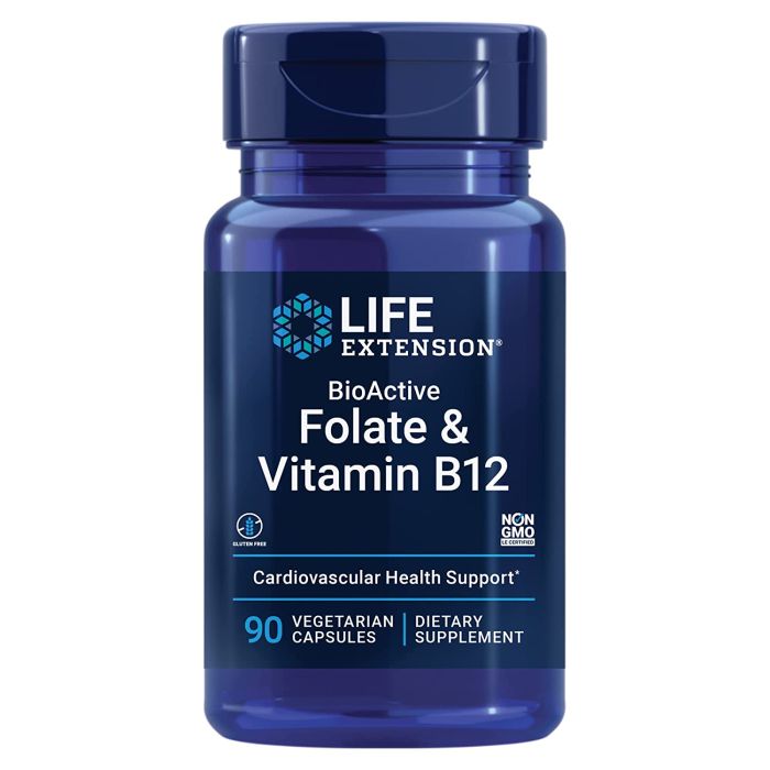 Life Extension BioActive Folate & Vitamin B12 90 Vegetarian Caps - supplemynts.com