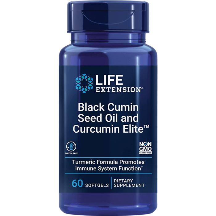 Life Extension Black Cumin Seed Oil Curcumin Elite 60 Softgels - supplemynts.com