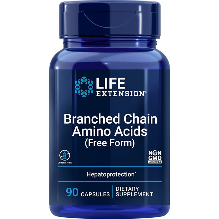 Life Extension Branched Chain Amino Acids Free Form 90 Caps - supplemynts.com