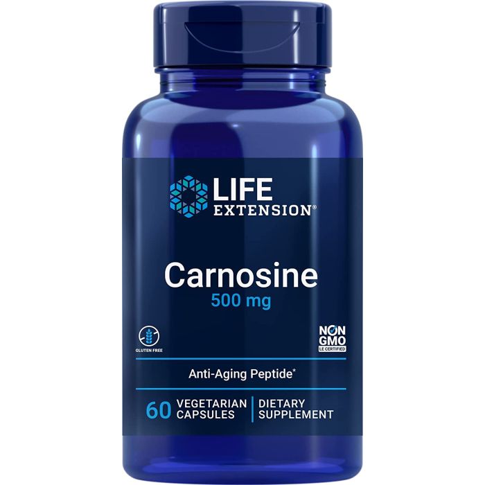 Life Extension Carnosine 500mg 60 Caps Anti Aging Supplement - supplemynts.com