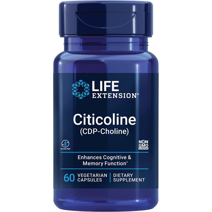 Life Extension Citicoline (CDP-Choline) Memory Function Support 60 Cap - supplemynts.com
