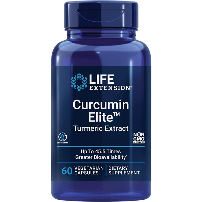 Life Extension Curcumin Elite Turmeric Extract 60 Vegetarian Caps - supplemynts.com