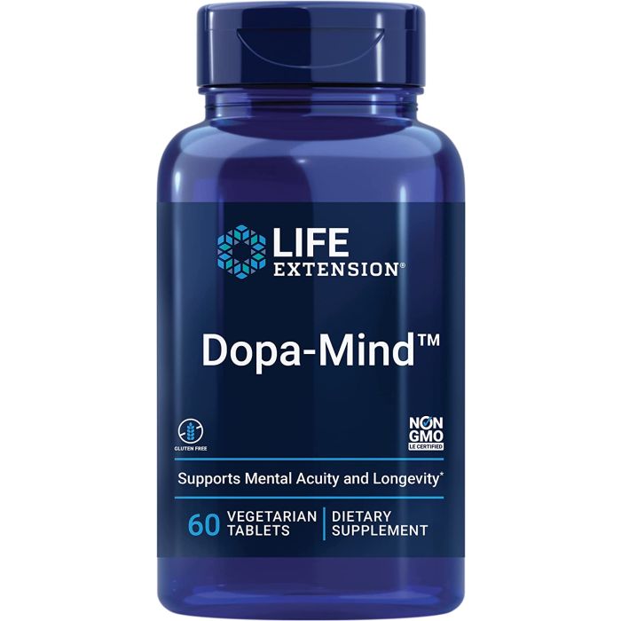Life Extension Dopa-Mind Dopamine Level Support 60 Veggie Tablets - supplemynts.com