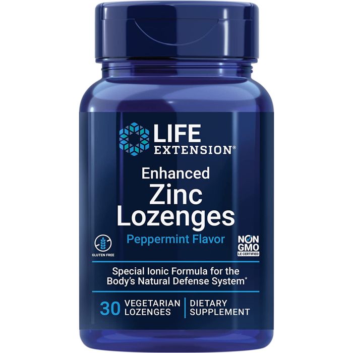 Life Extension Enhanced Zinc Lozenges Peppermint Flavored 30 Capsules - supplemynts.com