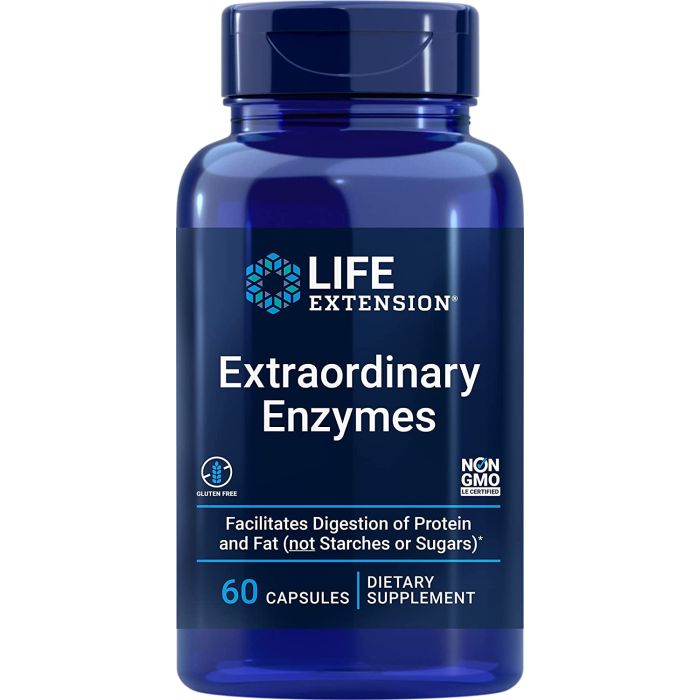 Life Extension Extraordinary Enzymes 60 Caps Digestion Supplement - supplemynts.com