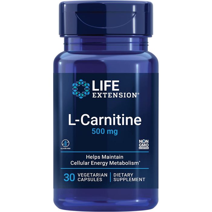 Life Extension L Carnitine 500mg 30 Vegetarian Caps - supplemynts.com