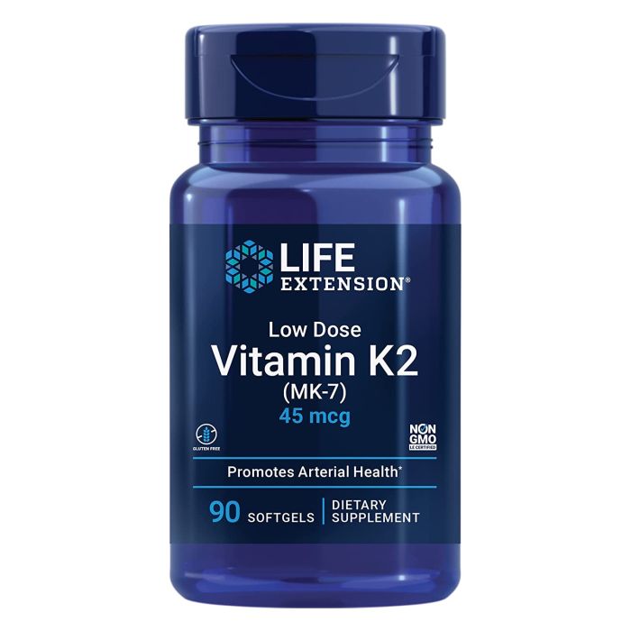 Life Extension Low Dose Vitamin K2 45mcg Cardiovascular Support 90 SG - supplemynts.com