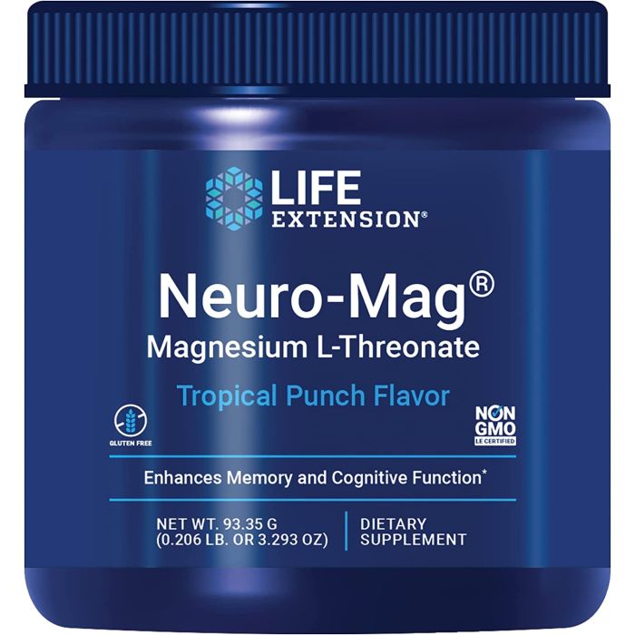 Life Extension Neuro-Mag Magnesium L-Threonate Powder 93.35g Non GMO - supplemynts.com