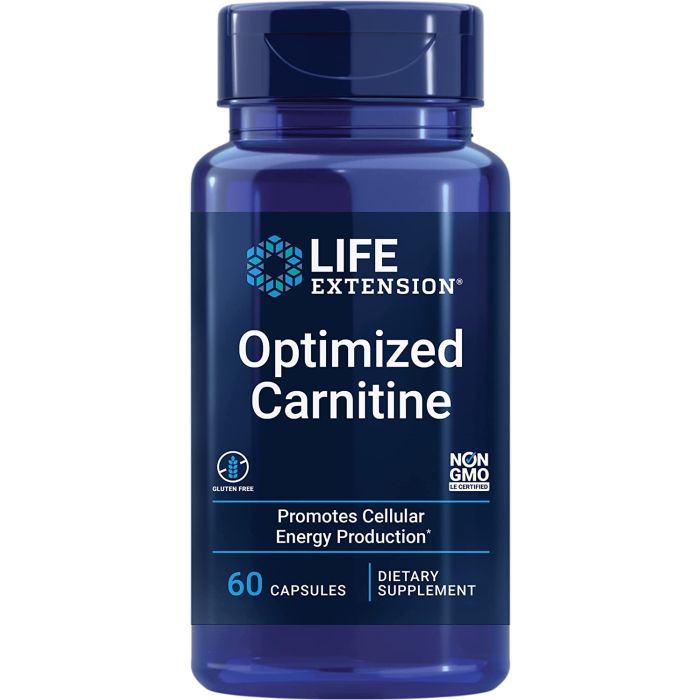 Life Extension Optimized Carnitine 60 Caps Nervous System Health - supplemynts.com