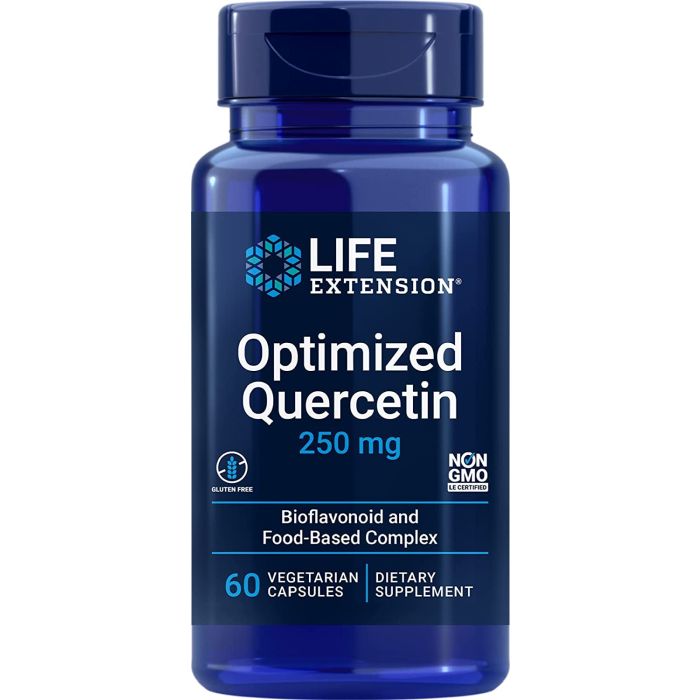 Life Extension Optimized Quercetin 250mg 60 Veggie Gluten Free Caps - supplemynts.com