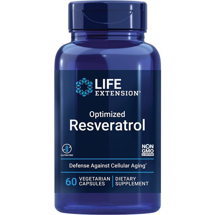 Life Extension Optimized Resveratrol 60 Veggie Caps Gluten Free - supplemynts.com