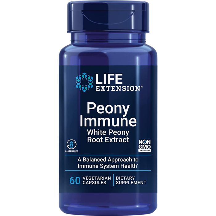 Life Extension Peony Immune Support 60 Veggie Caps - supplemynts.com