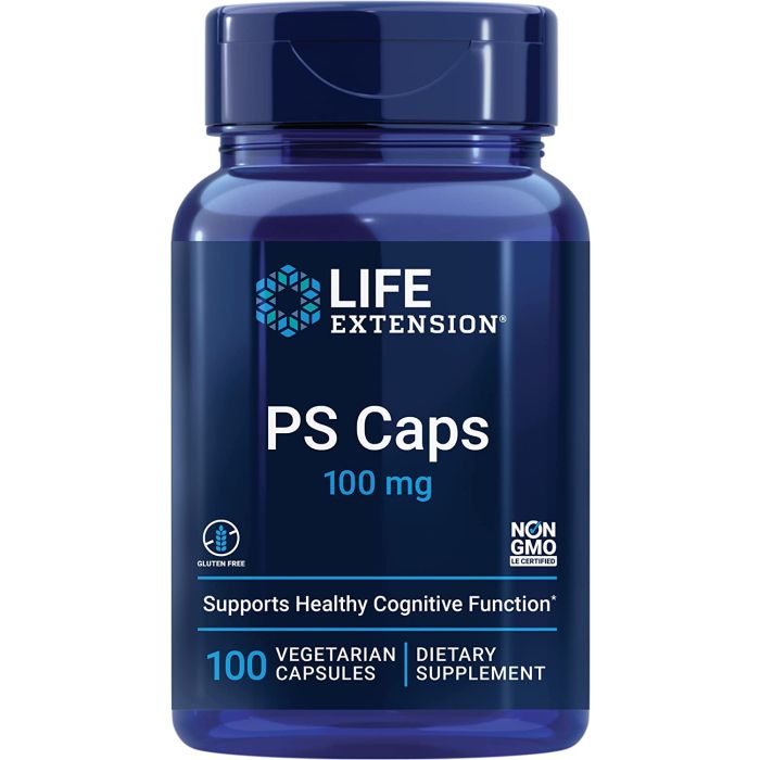 Life Extension PS Caps 100mg Cognitive Function Support 100 Veggie Cap - supplemynts.com