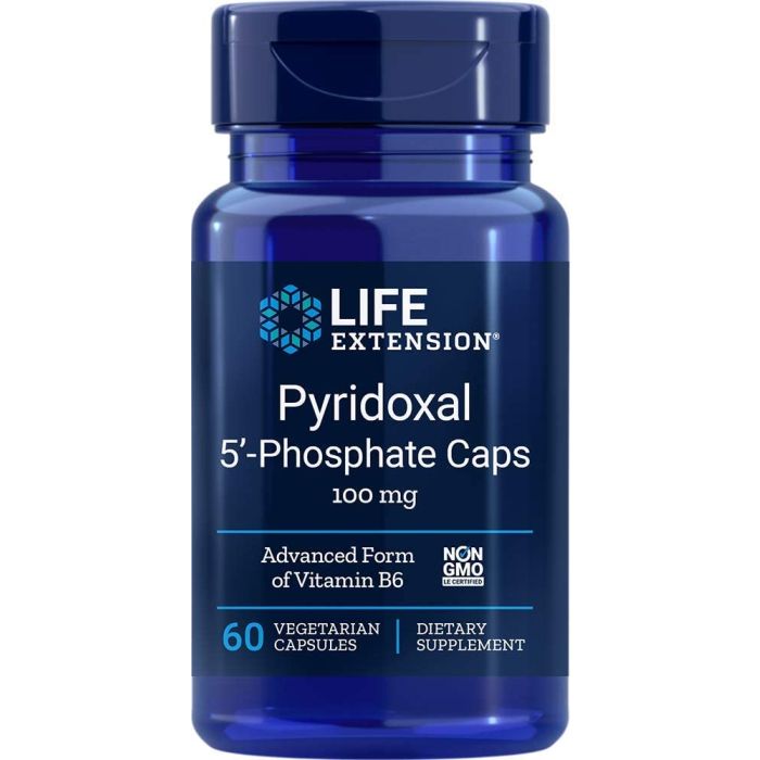 Life Extension Pyridoxal 5'-Phosphate 100 mg 60 Caps Nerve Health - supplemynts.com