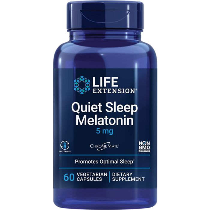 Life Extension Quiet Sleep Melatonin 5mg Sleep Support 60 Veggie Caps - supplemynts.com