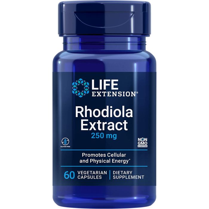 Life Extension Rhodiola Extract 250mg 60 Vegetarian Caps - supplemynts.com