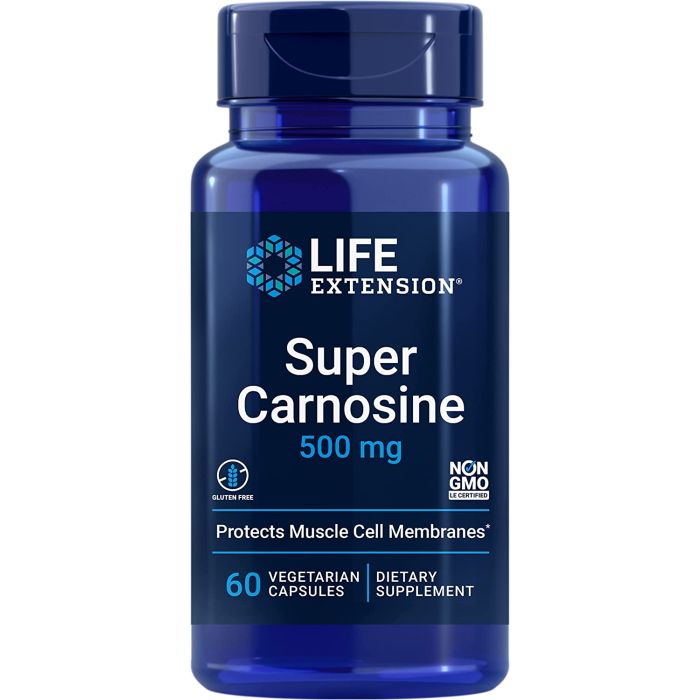 Life Extension Super Carnosine 500mg 60 Vegetarian Caps - supplemynts.com