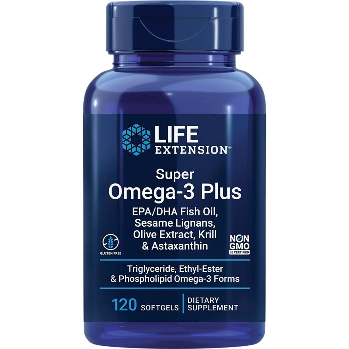 Life Extension Super Omega-3 Plus EPA/DHA Fish Oil 120 Softgels - supplemynts.com