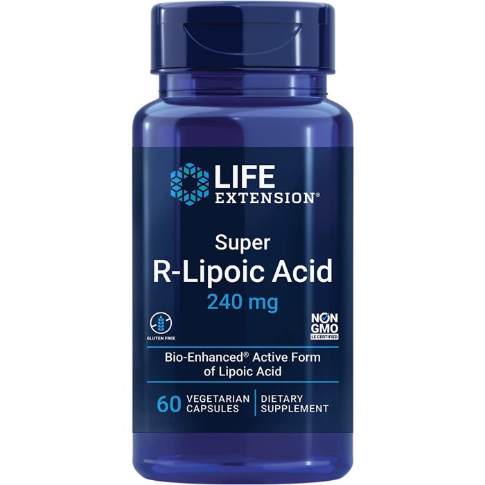 Life Extension Super R-Lipoic Acid 240mg Cellular Energy Support Caps - supplemynts.com