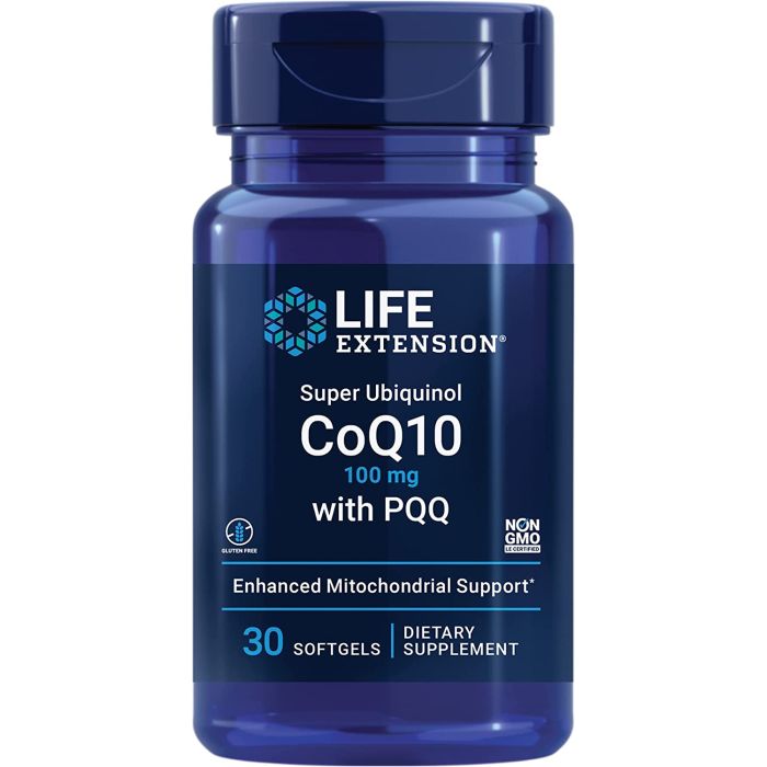 Life Extension Super Ubiquinol CoQ10 100mg with PQQ 30 Softgels - supplemynts.com