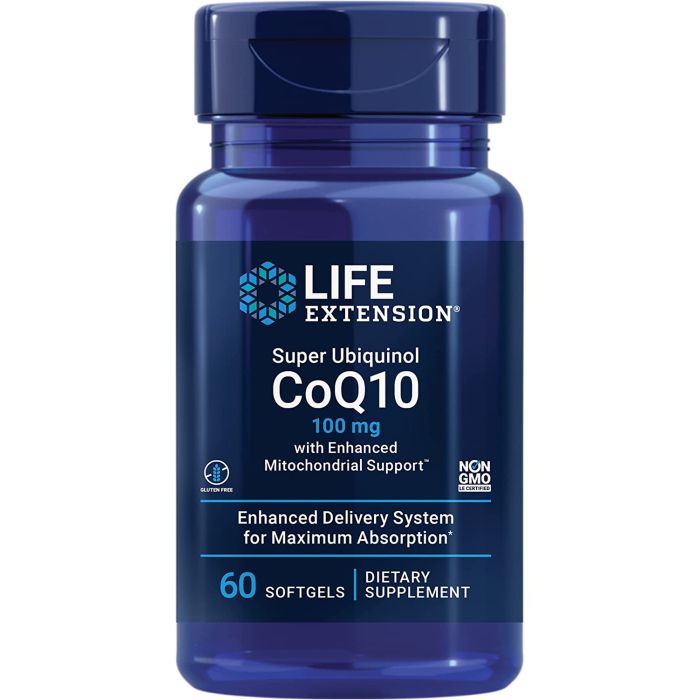 Life Extension Super Ubiquinol CoQ10 Enhanced Mitochondrial Support - supplemynts.com