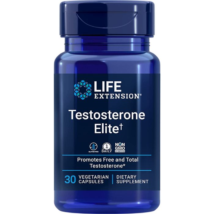 Life Extension Testosterone Elite 30 Vegetarian Caps Non GMO - supplemynts.com