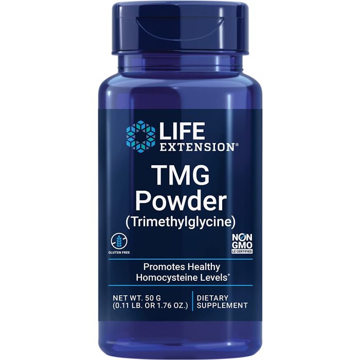 Life Extension TMG Powder Trimethylglycine 500mg 50G Gluten Free - supplemynts.com