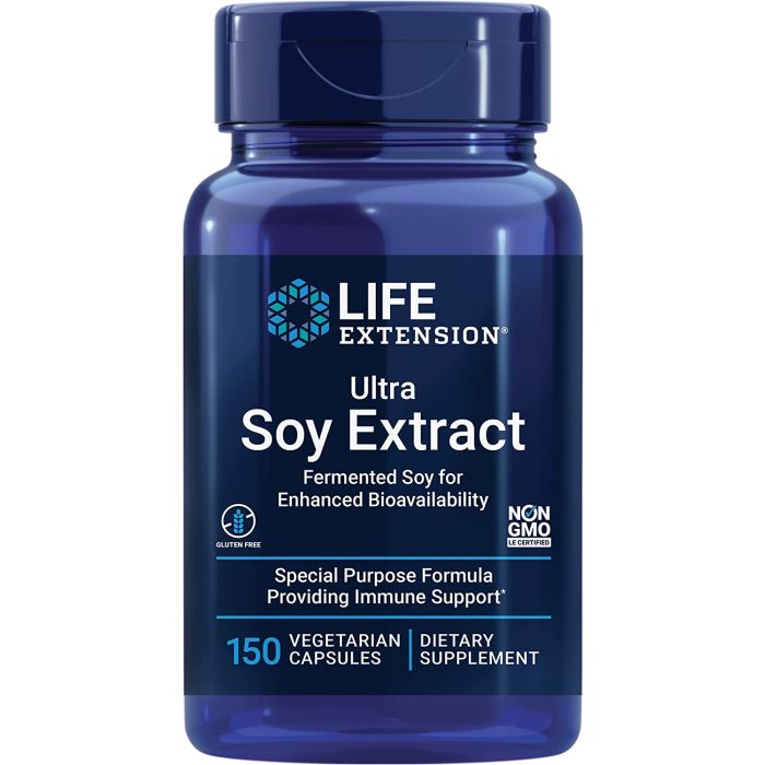 Life Extension Ultra Soy Extract Immune Support 150 Veggie Caps - supplemynts.com