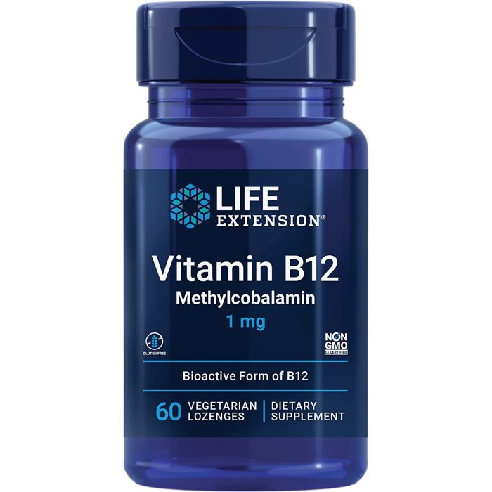Life Extension Vitamin B12 Methylcobalamin 60 Vegetarian Lozenges - supplemynts.com