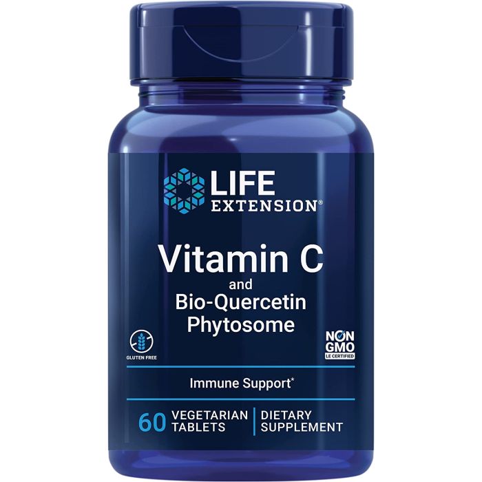 Life Extension Vitamin C Bio-Quercetin Phytosome Gluten Free Vegitabs - supplemynts.com