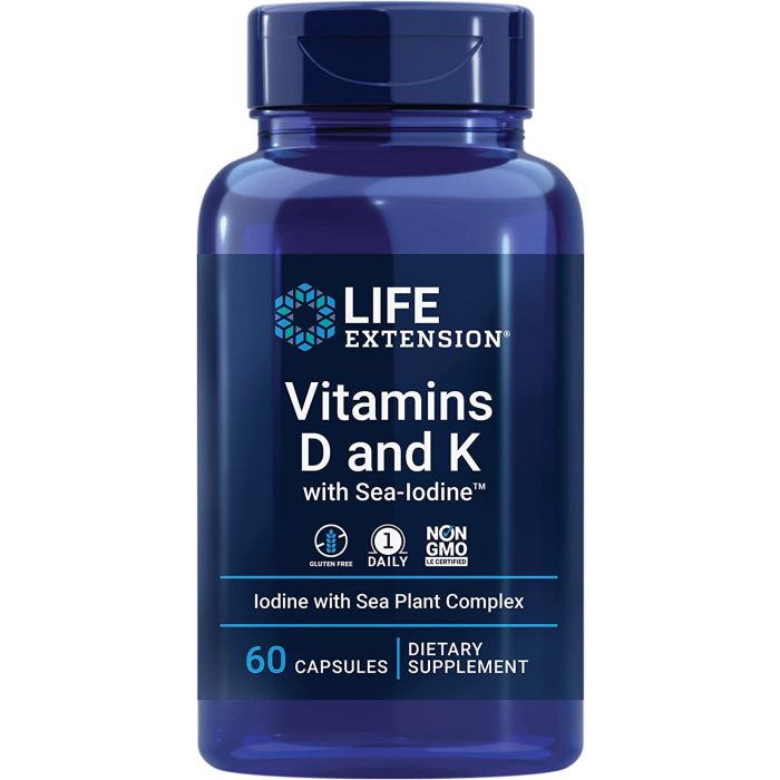 nsion Vitamins D and K Sea-Iodine 60 Caps Arterial Health - supplemynts.com