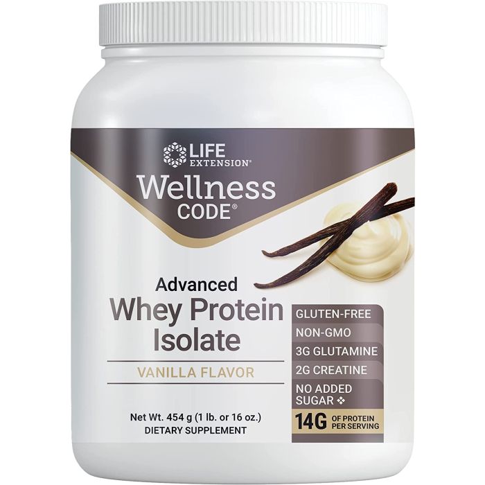 Life Extension Wellness Code Advanced Whey Protein Isolate 14G Vanilla - supplemynts.com