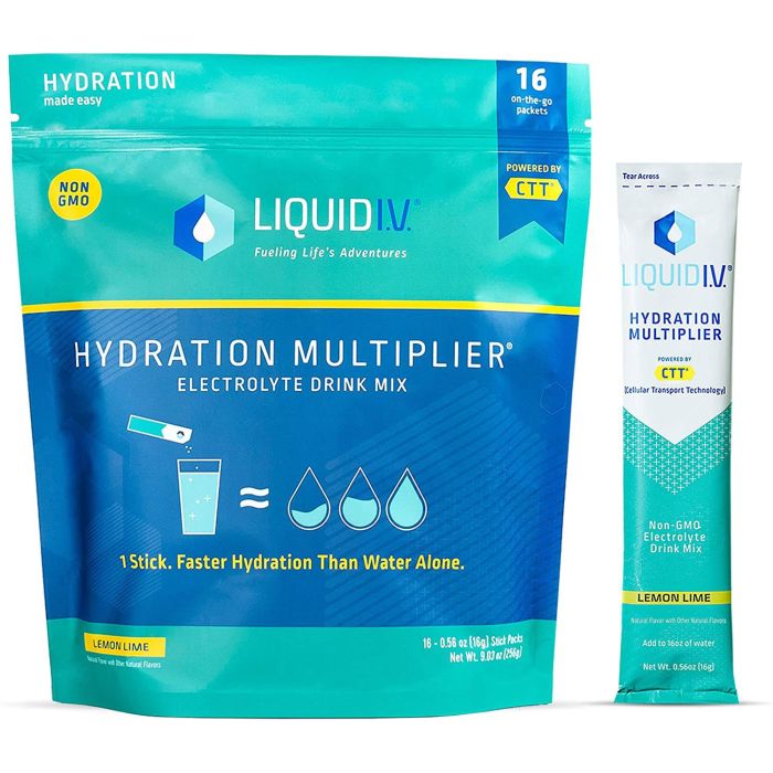 Liquid I.v. Hydration Multiplier Lemon Lime Electrolyte Drink Mix 16p - supplemynts.com