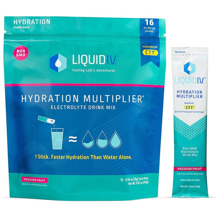 Liquid I.v. Hydration Multiplier Passion Fruit Electrolyte Mix 16p - supplemynts.com