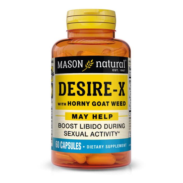 Mason Natural 60 Capsules Desire X Horny Goat Weed Libido Booster - supplemynts.com