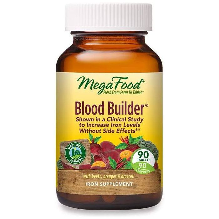 Megafood Blood Builder Iron Supplement Folic Acid Vitamin B12 - supplemynts.com