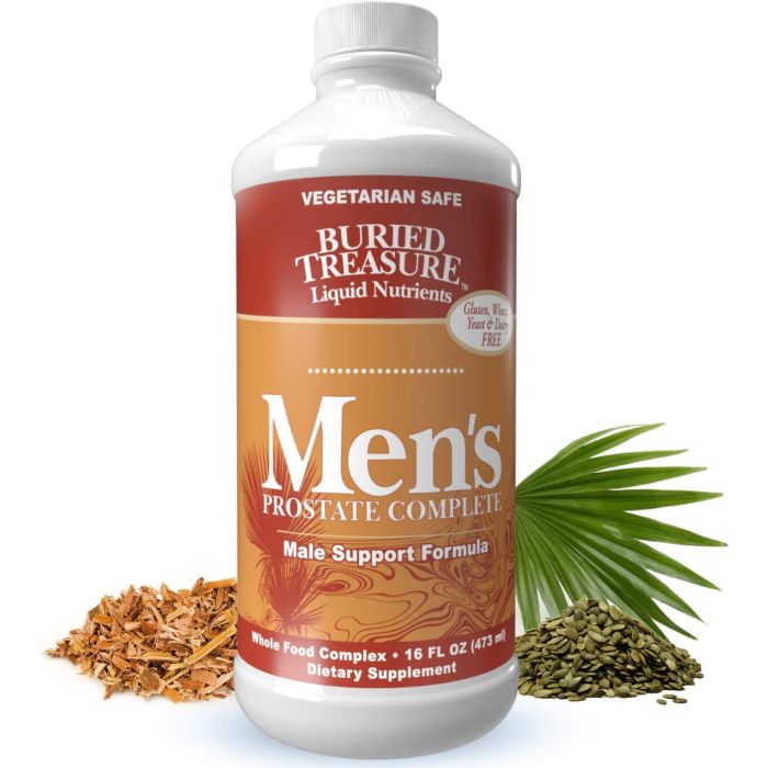 Mens Prostate Complete Support Fromula16 Oz Vegan Buried Treasure - supplemynts.com