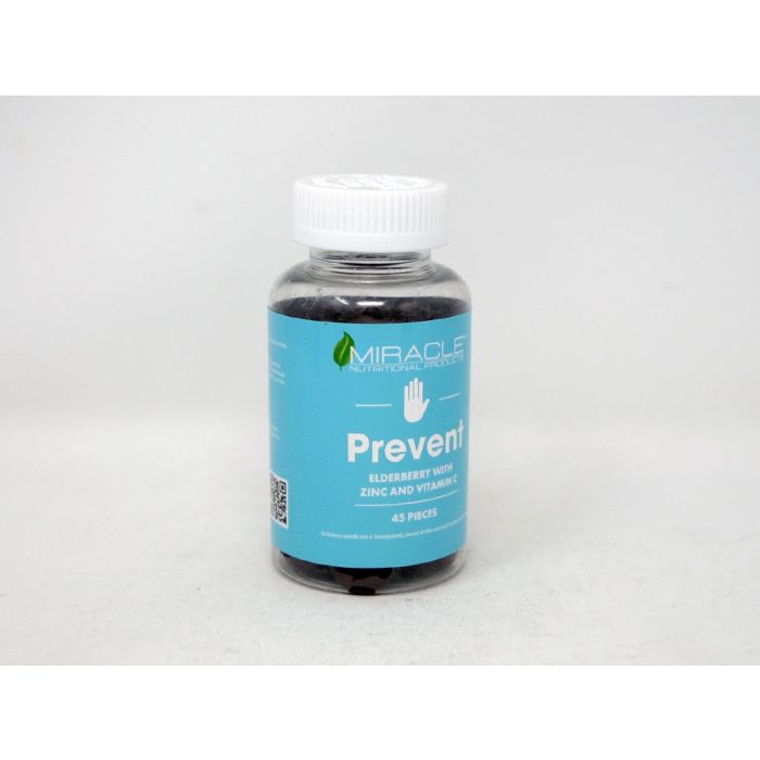 Miracle Prevent Elderberry Zinc Vitamin C 45 Gummies Bottle - supplemynts.com