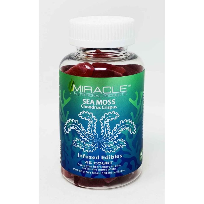 Miracle Sea Moss Chondrus Crispus Dietary Supplement 45 Gummies Bottle - supplemynts.com