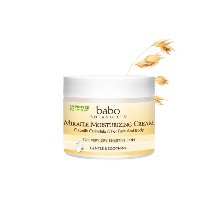 Moisturizing Oat Calendula Miracle Face Cream 2 Oz Babo Botanicals - supplemynts.com