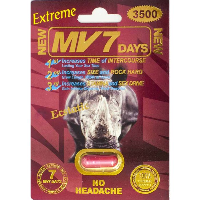 Mv 7 Days 3500mg Extreme Male Sexual Enhancement Red Pill - supplemynts.com