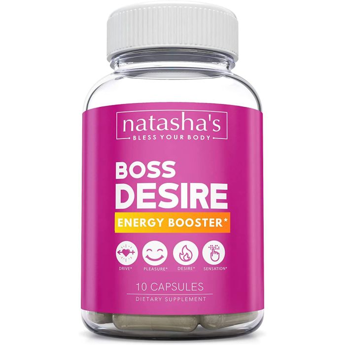 Natasha's Boss Desire Plant Based Female Energy Booster 10 Caps - supplemynts.com